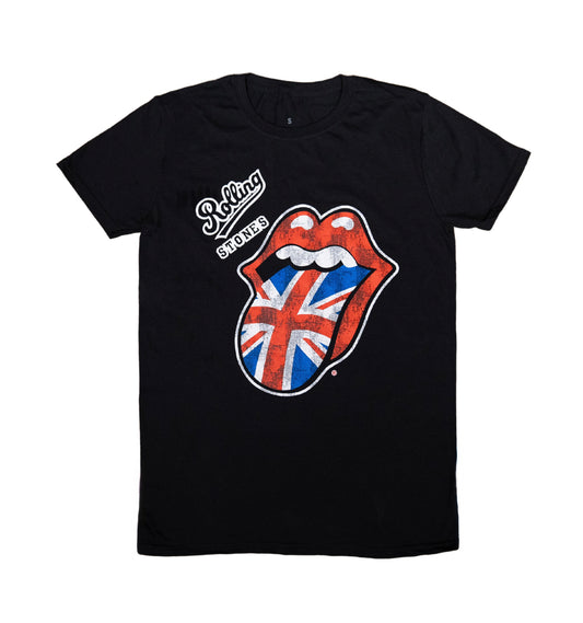 The Rolling Stones Union Jack Tongue & Lips Logo T-Shirt