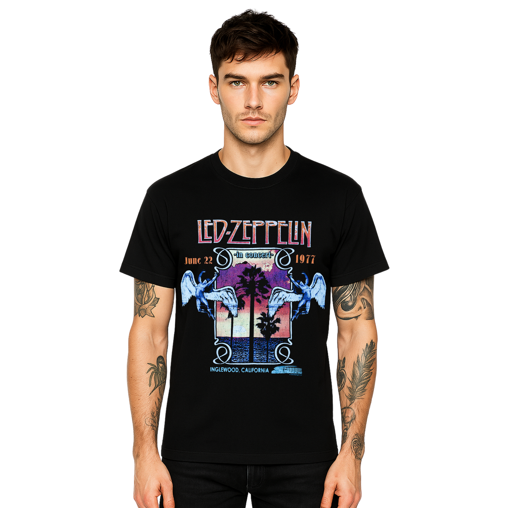 Led Zeppelin Inglewood California Tour T-Shirt