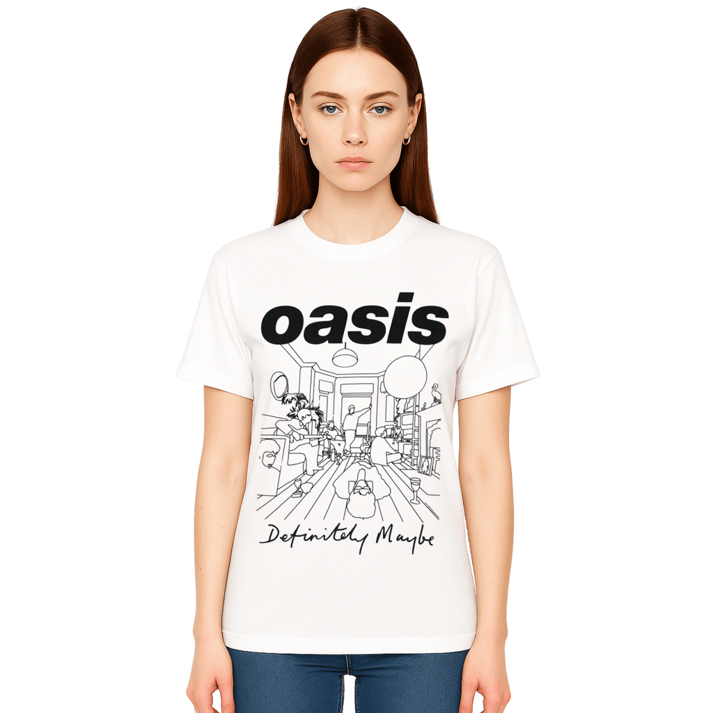 Oasis Definitely Maybe White T-Shirt - 20Oasis Definitely Maybe White T-Shirt