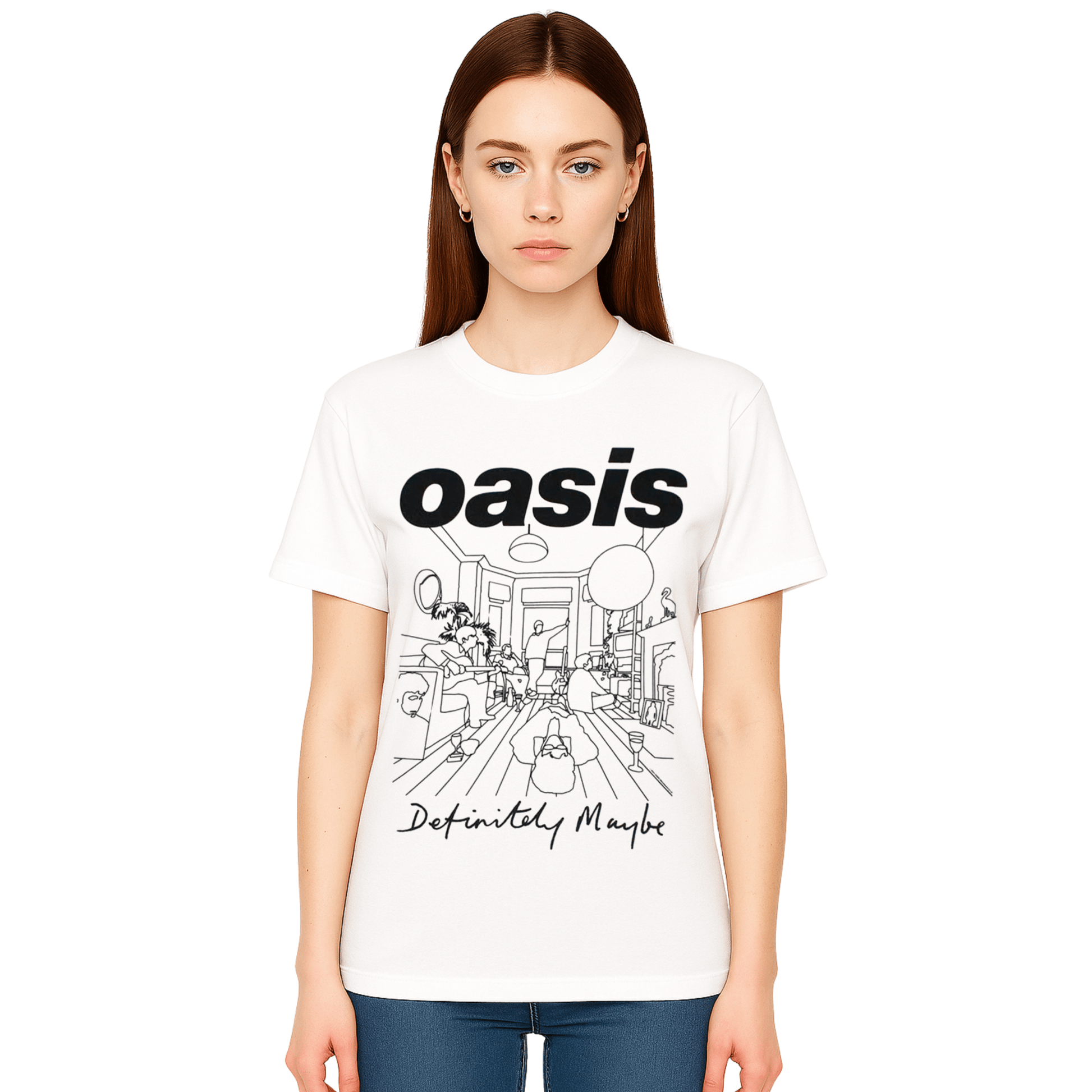 Oasis Definitely Maybe White T-Shirt - 20Oasis Definitely Maybe White T-Shirt