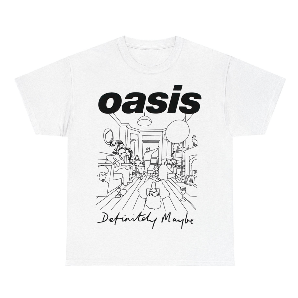 Oasis Definitely Maybe White T-Shirt - 20Oasis Definitely Maybe White T-Shirt