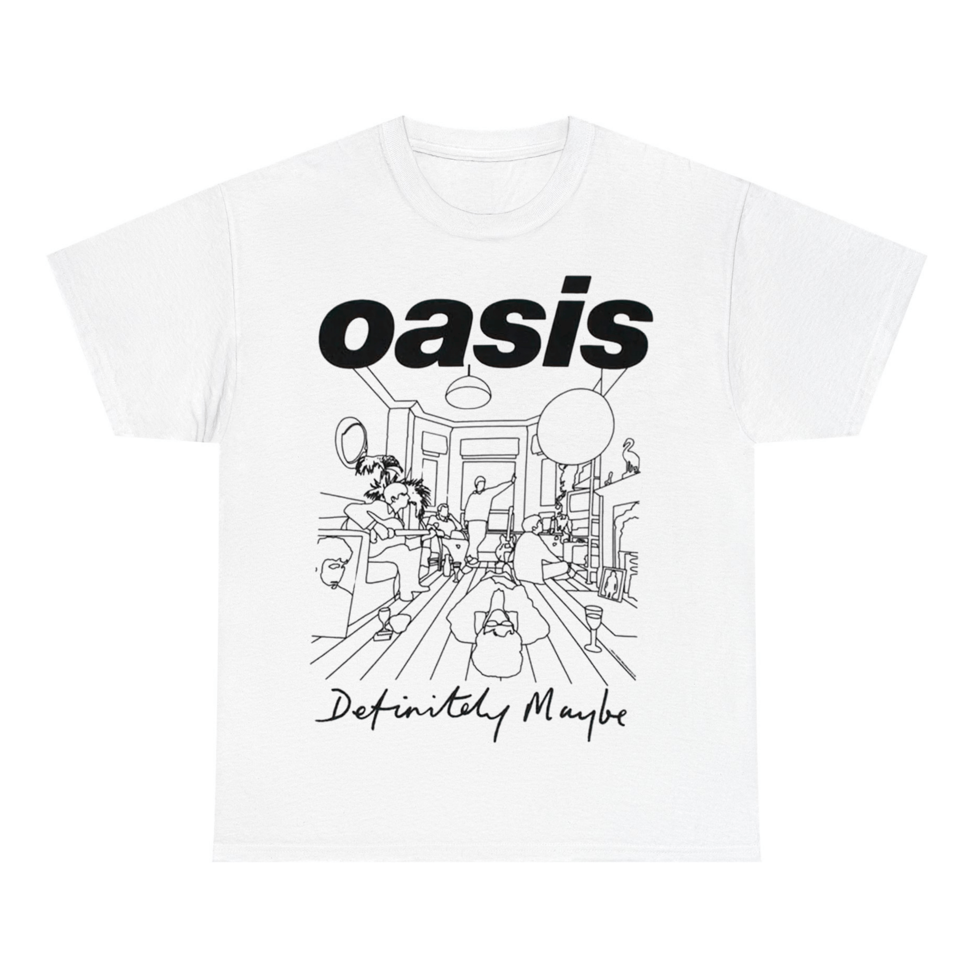 Oasis Definitely Maybe White T-Shirt - 20Oasis Definitely Maybe White T-Shirt